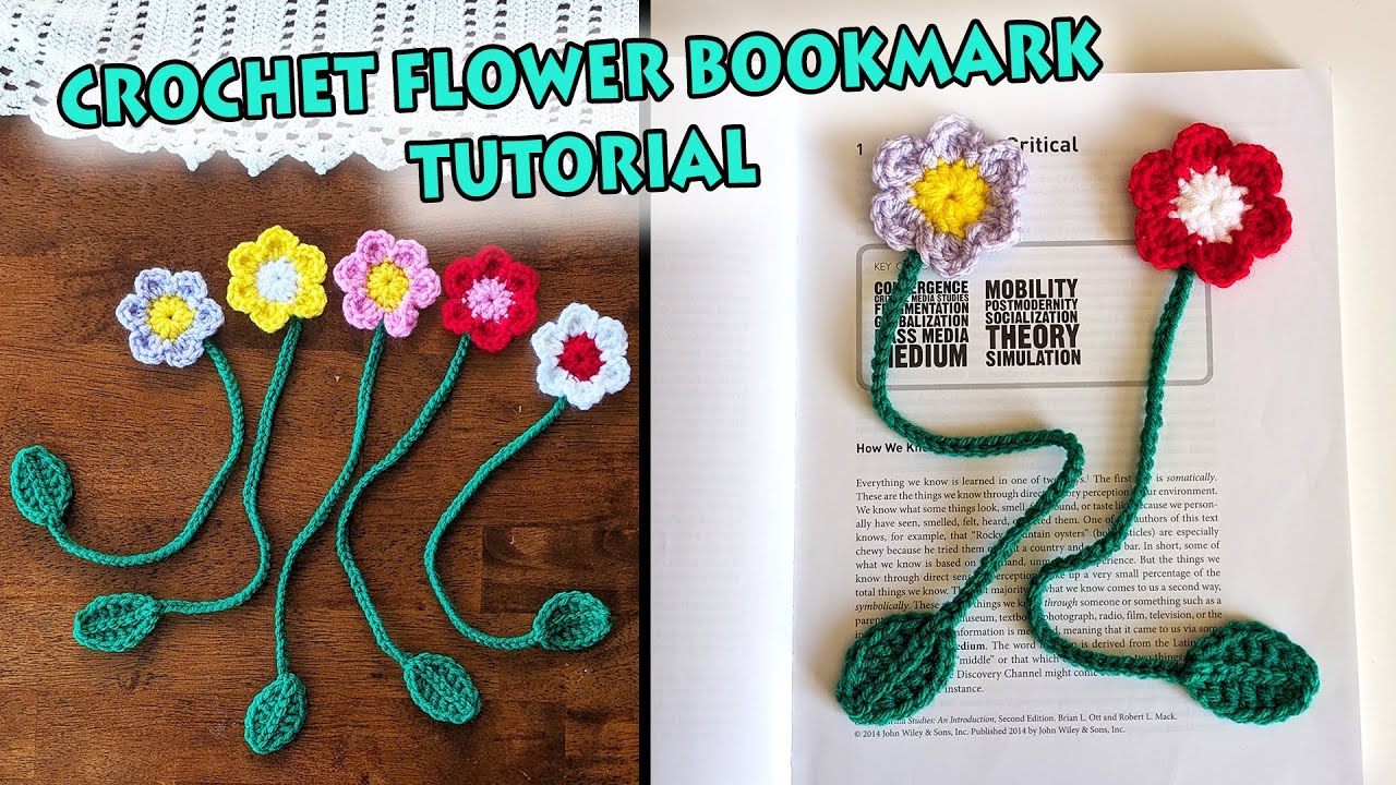 Simple & Easy Crochet Flower Bookmark Pattern | Beginner Friendly Step by Step Tutorial