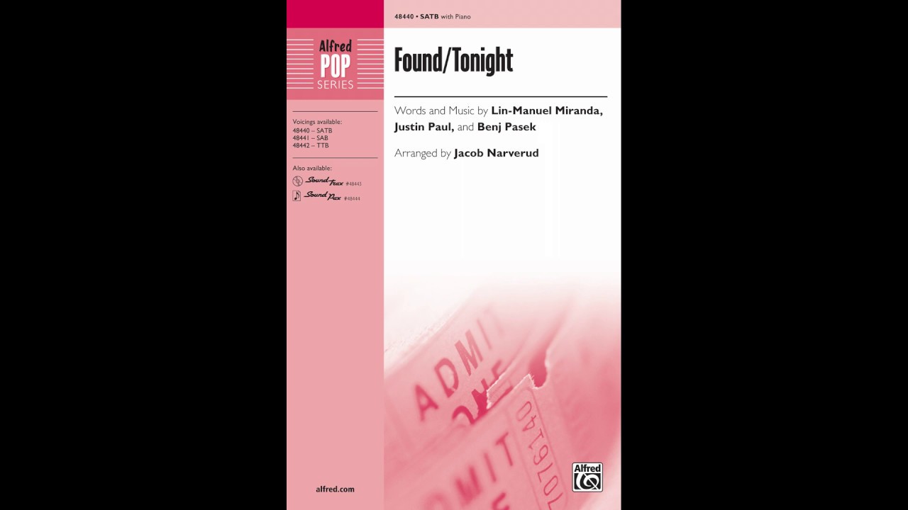 Found/Tonight (SATB), adapted by Jacob Narverud