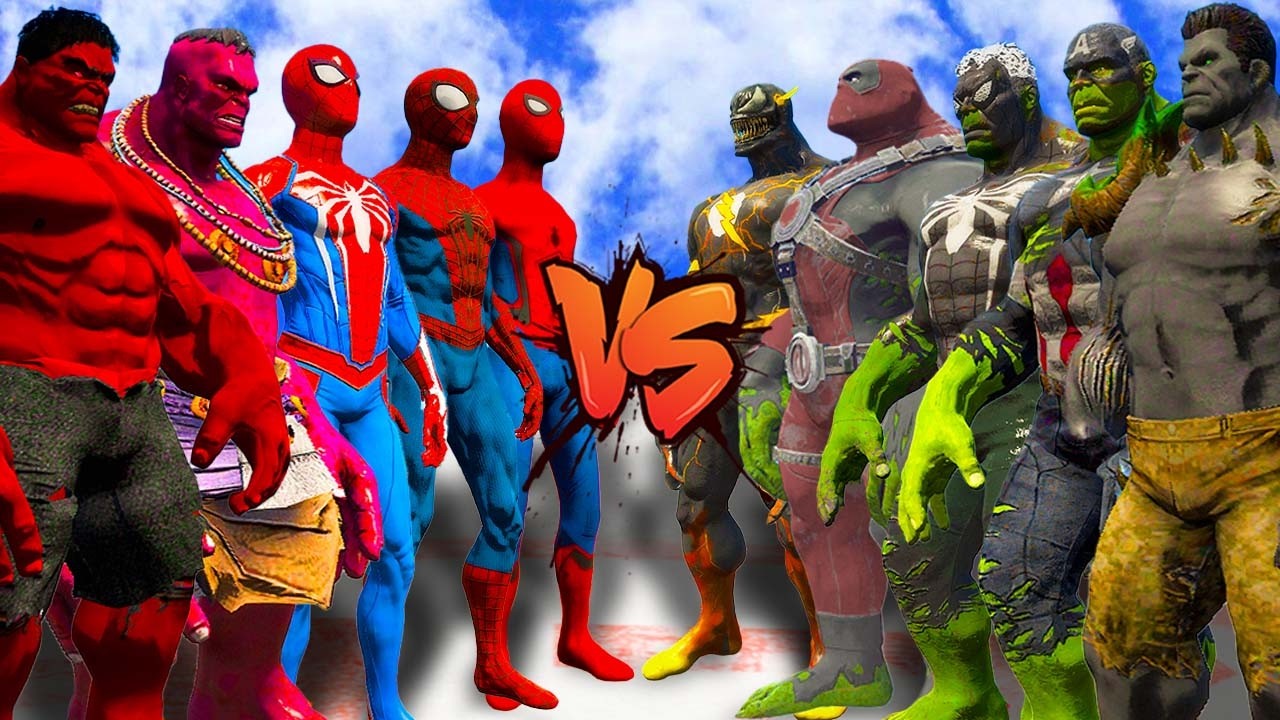 ЧЕЛОВЕК-ПАУК И АРМИЯ ХАЛКА ПРОТИВ ВЕНОМА И ДЭДПУЛА | КТО ПОБЕДИТ?