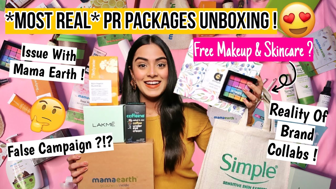 *MOST REAL* PR PACKAGES UNBOXING ! DENIED Collaborations | It was a LIE ? My Issue With Mama Earth