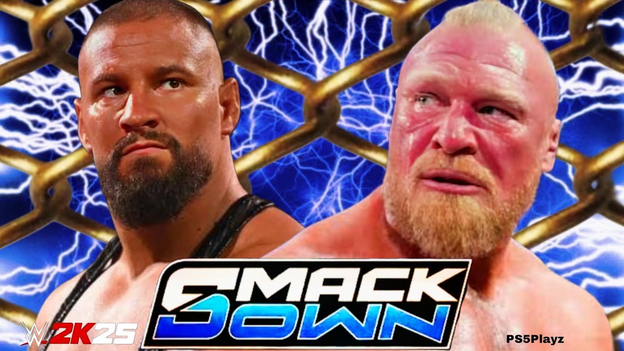 Brock Lesnar vs Bron Breakker Wwe Smack Down 05 Feb 2026 Steel Cage WWE2k25 - PS5 4K Game Play