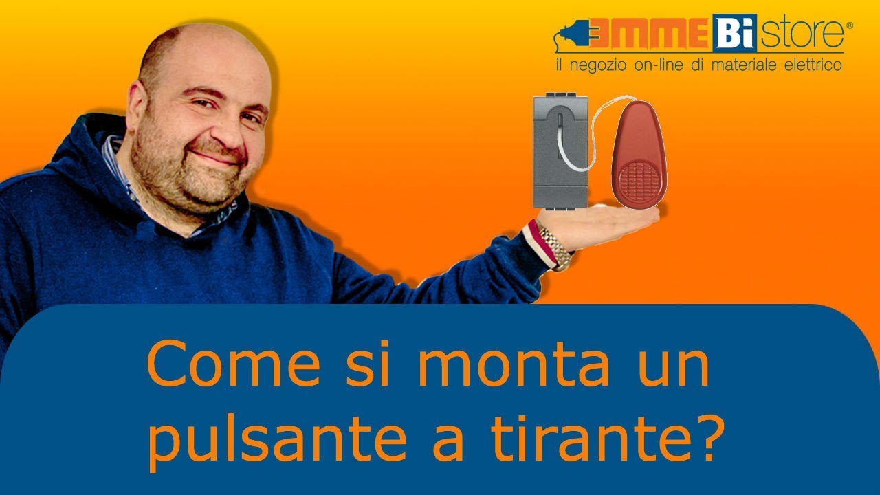 Pillola N. di materiale elettrico pulsante a tirante