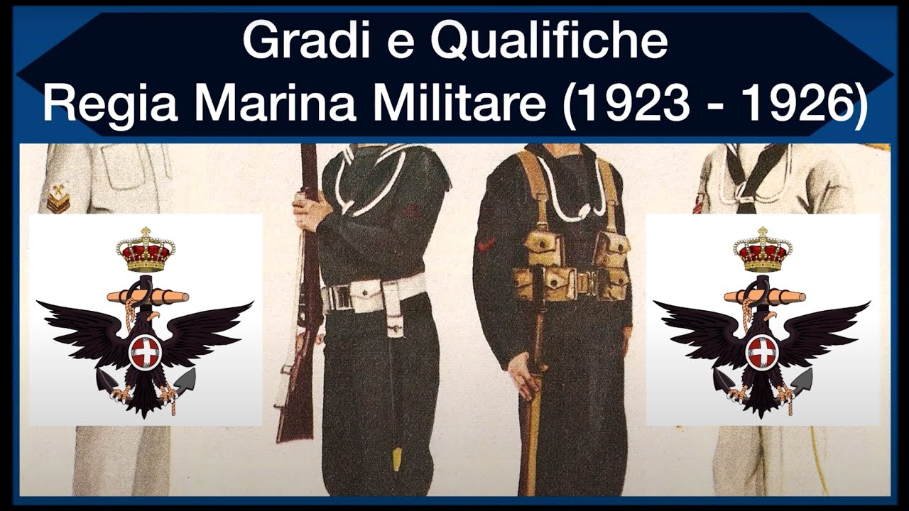 Gradi e Qualifiche Regia Marina Italiana 1923 - 1926 (manica)