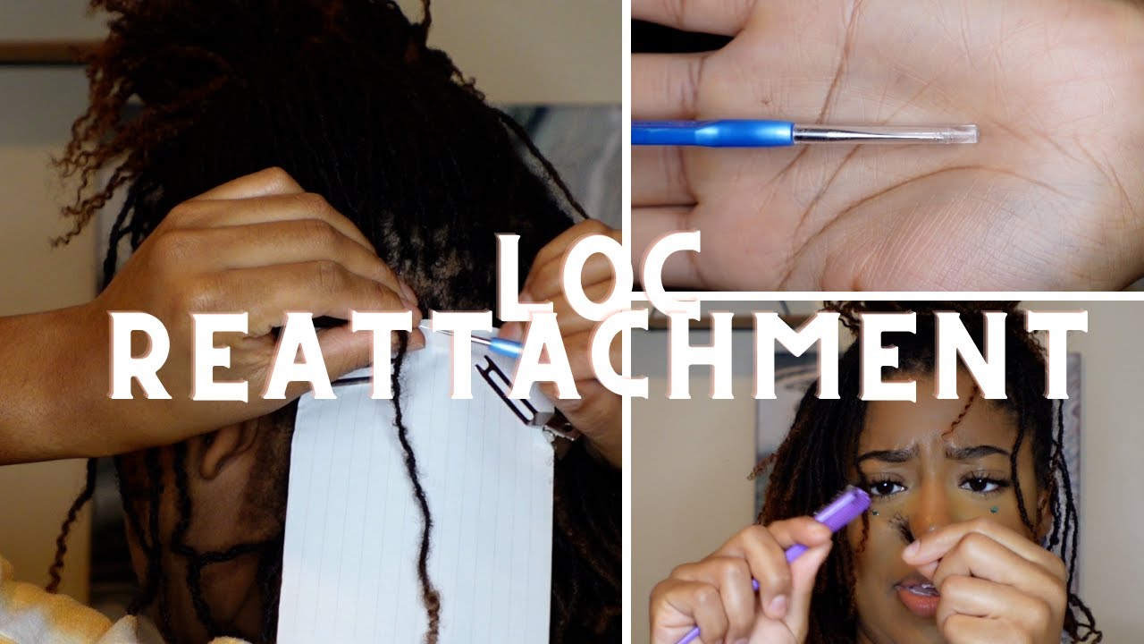 Reattaching Locs Using Crochet Needle | DIY Microlocs