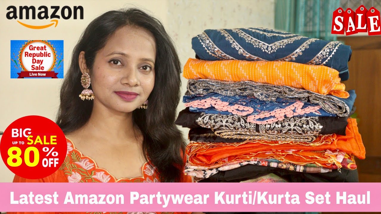 Latest Amazon 🎀 Partywear Kurti/Kurta Set Haul 🎀| Ranjana R