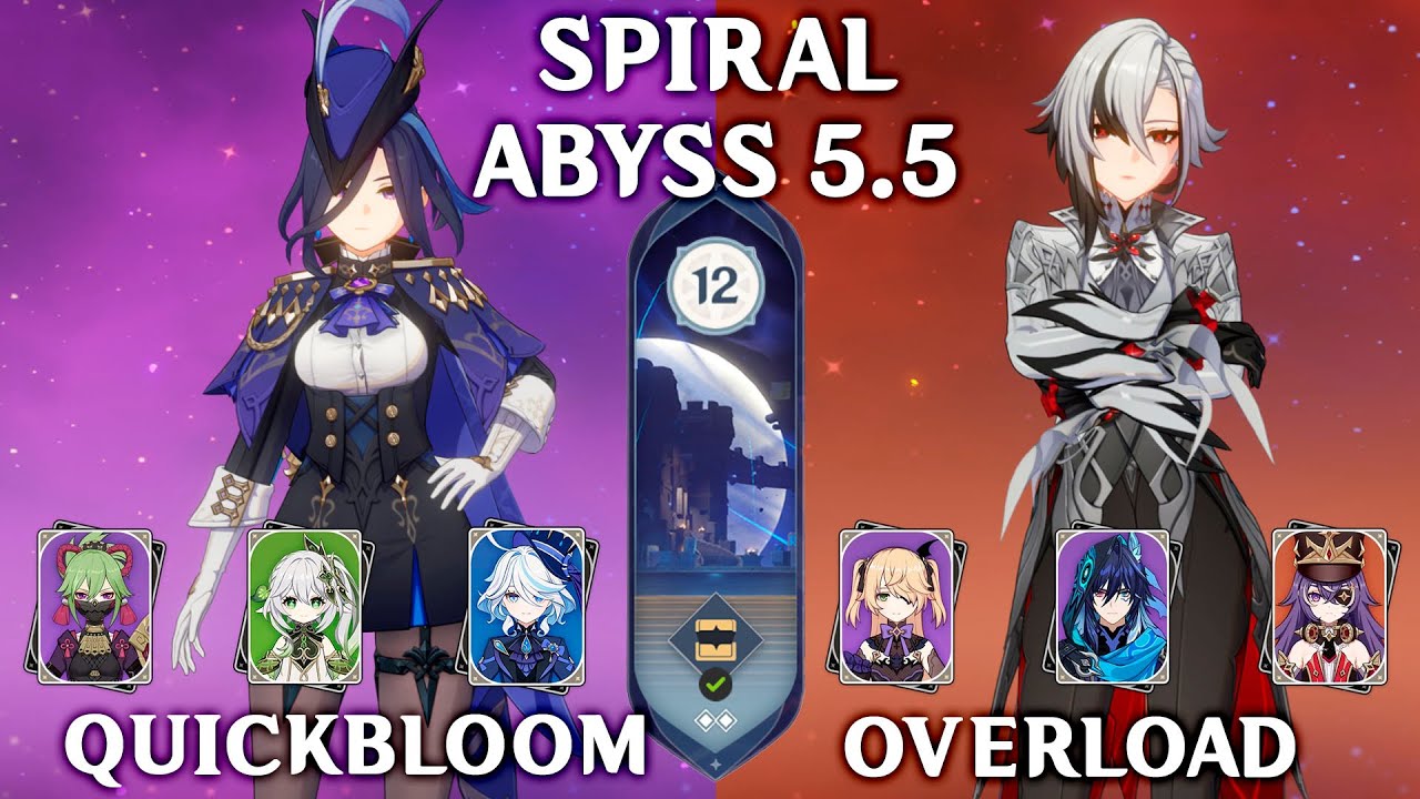 Clorinde Quickbloom & Arlecchino Overload. Spiral Abyss 5.5. Genshin Impact 5.5