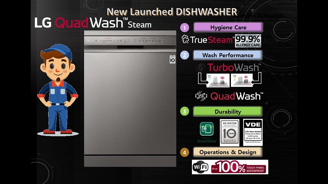 DISHWASHER TRUE STEAM TECHNOLOGY! LG DFB424/DFB532 Dishwasher Unboxing & Review  Installation, Demo