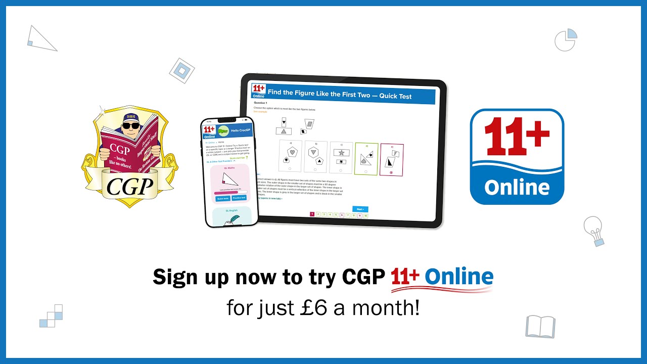CGP 11+ Online &mdash; unlimited 11+ practice!