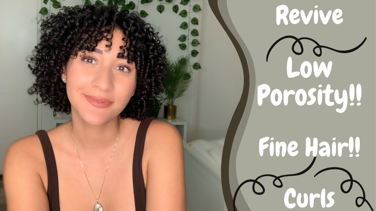 Bring back to life Low porosity and  Fine hair-Curly Hair Routine -- 3A-3C curls- Volume Hack
