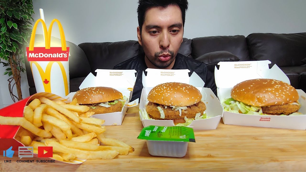 McDonalds Mukbang!먹방 Spicy McChicken challenge! Welcome!