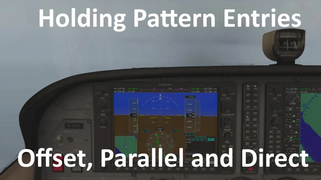Holding Entries Demonstrated | Cessna 172 | X-Plane 11