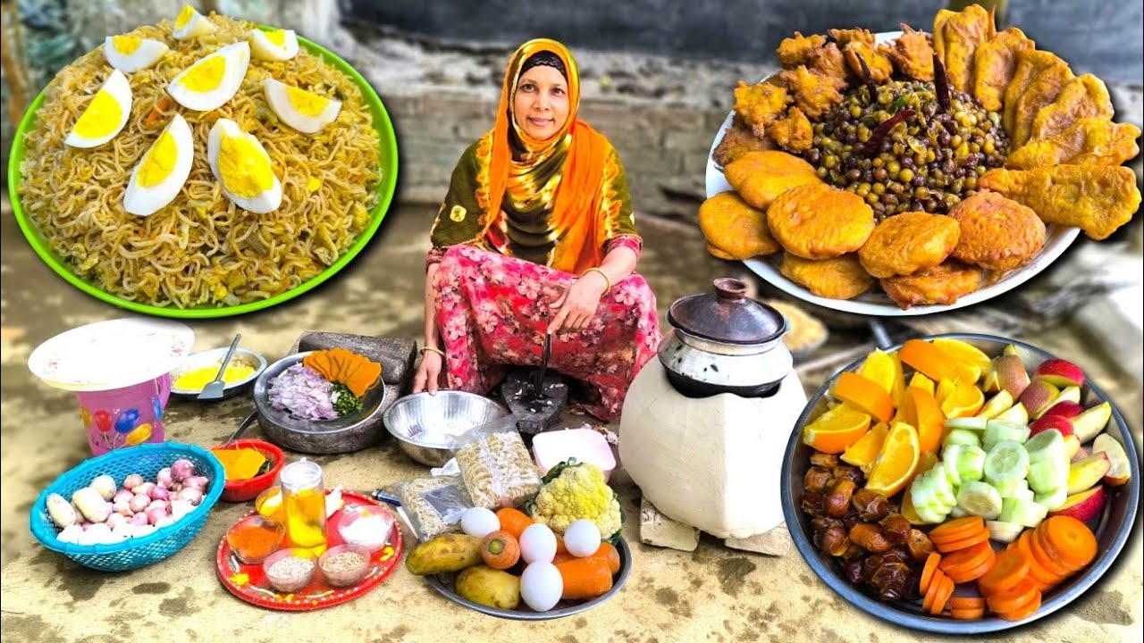 আজ ইফতারের আয়োজনে নুডুলস রান্না করলাম সাথে (মিষ্টি কুমড়ার চপ) ও আরো অনেকে কিছু (#ramadan)