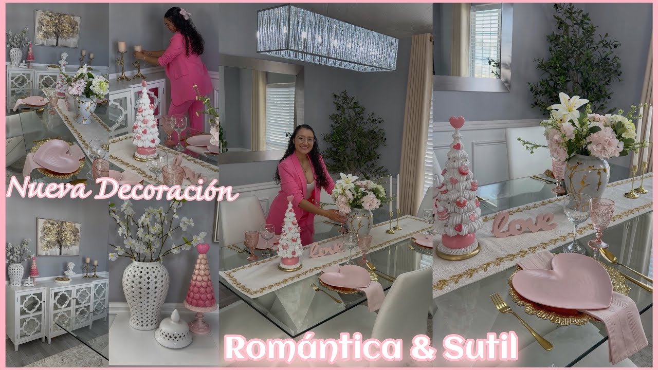 ASÍ QUEDÓ MI COMEDOR ELEGANTE Y SUTIL🦢💕 SAN VALENTÍN NUEVA DECORACIÓN  Ideas para tu hogar 