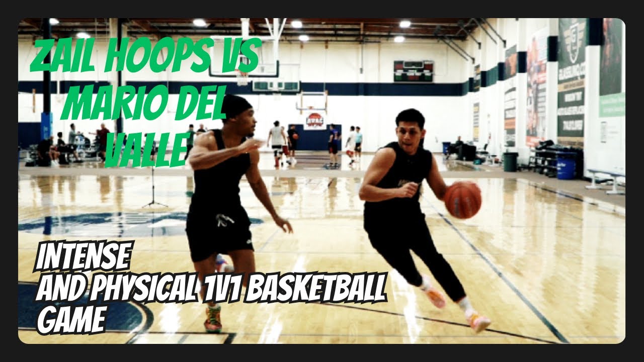 INTENSE AND PHYSICAL 1v1 BASKETBALL GAME FOR MONEY! ZailHoops Vs MarioDelValle Ft Daylyt! 