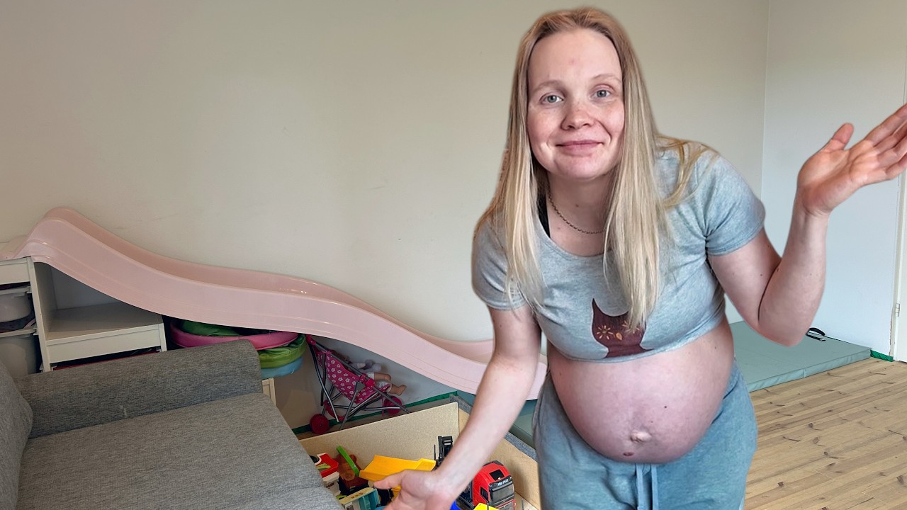 Pes&auml;n rakentamista raskausviikolla 35 (j&auml;rjestell&auml;&auml;n lastenhuone)