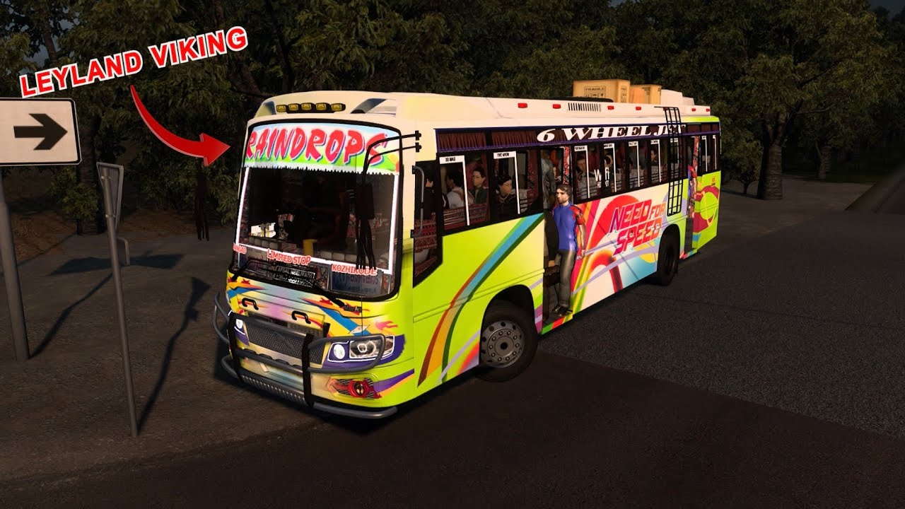 KERALA PRIVATE BUS ON GHAT ROAD | Aggressive Rash Overtakes | Euro Truck Simulator 2