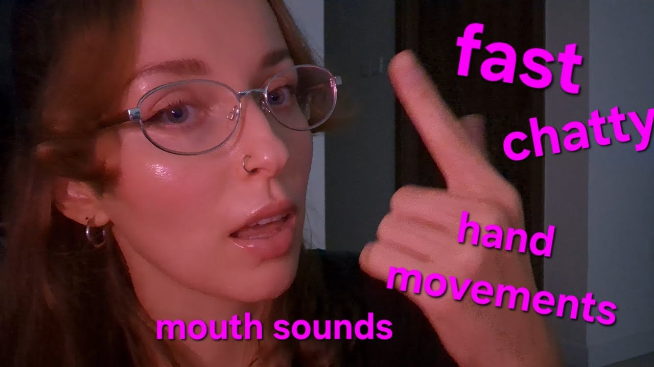 Fast Soft Spoken to Whispering ASMR 🧚 (lots of hand movements, mouth sounds)