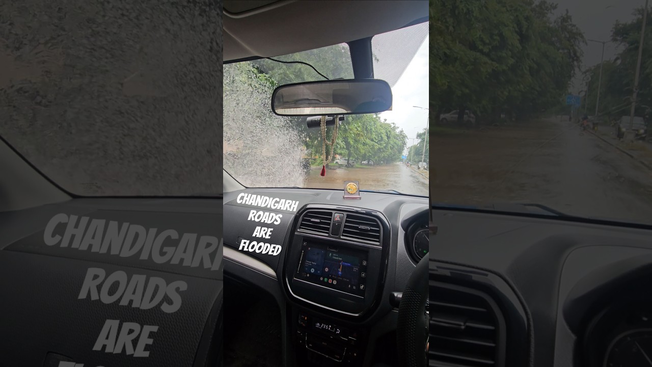 heavy Rainfall in Chandigarh #rainfall #chandigarh #staysafe #flood #travelphotography