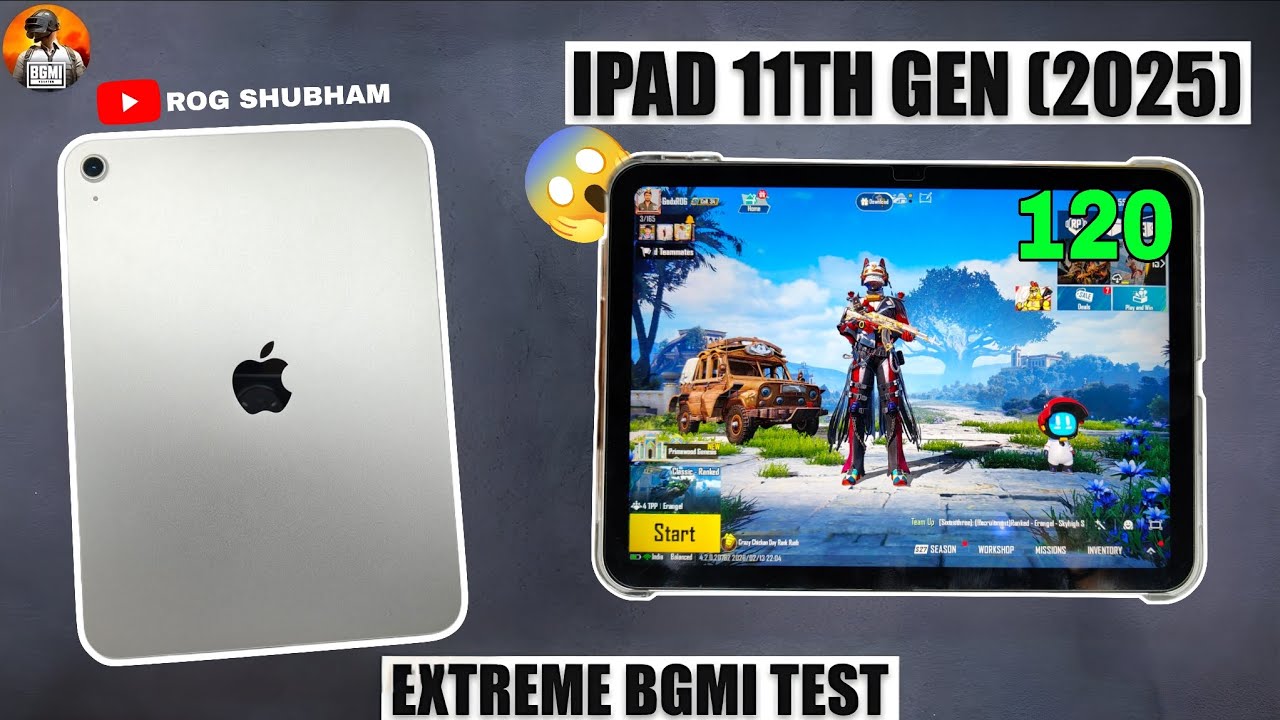 iPad A16 BGMI Test 2026 🔥 HDR + Extreme Smooth Gameplay | 120FPS Test & Heating Review