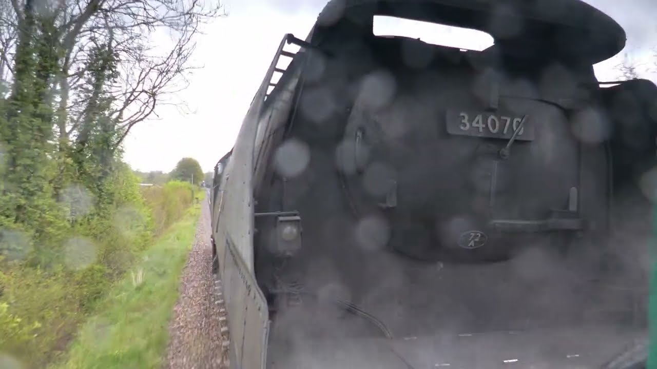 Front Window Steam - 34070 Manston | Mid Hants Railway - 28.04.24