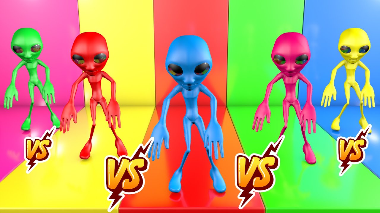 Alien dance song dame tu cosita color 3D animated