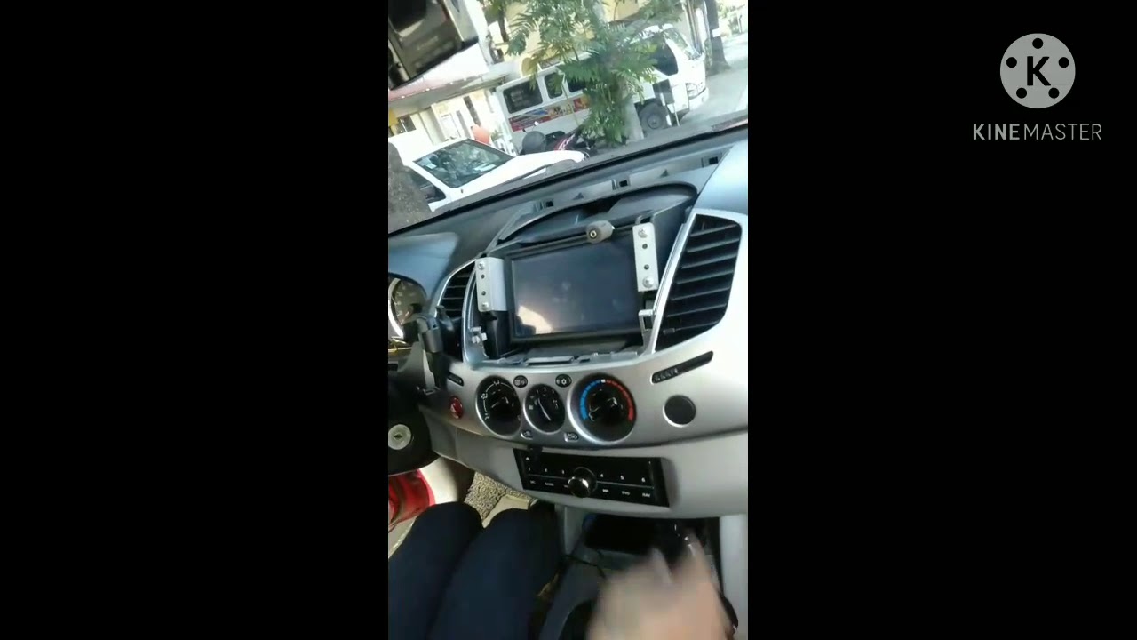 remove head unit panel on mitsubishi strada 2013 | change head unit android 9