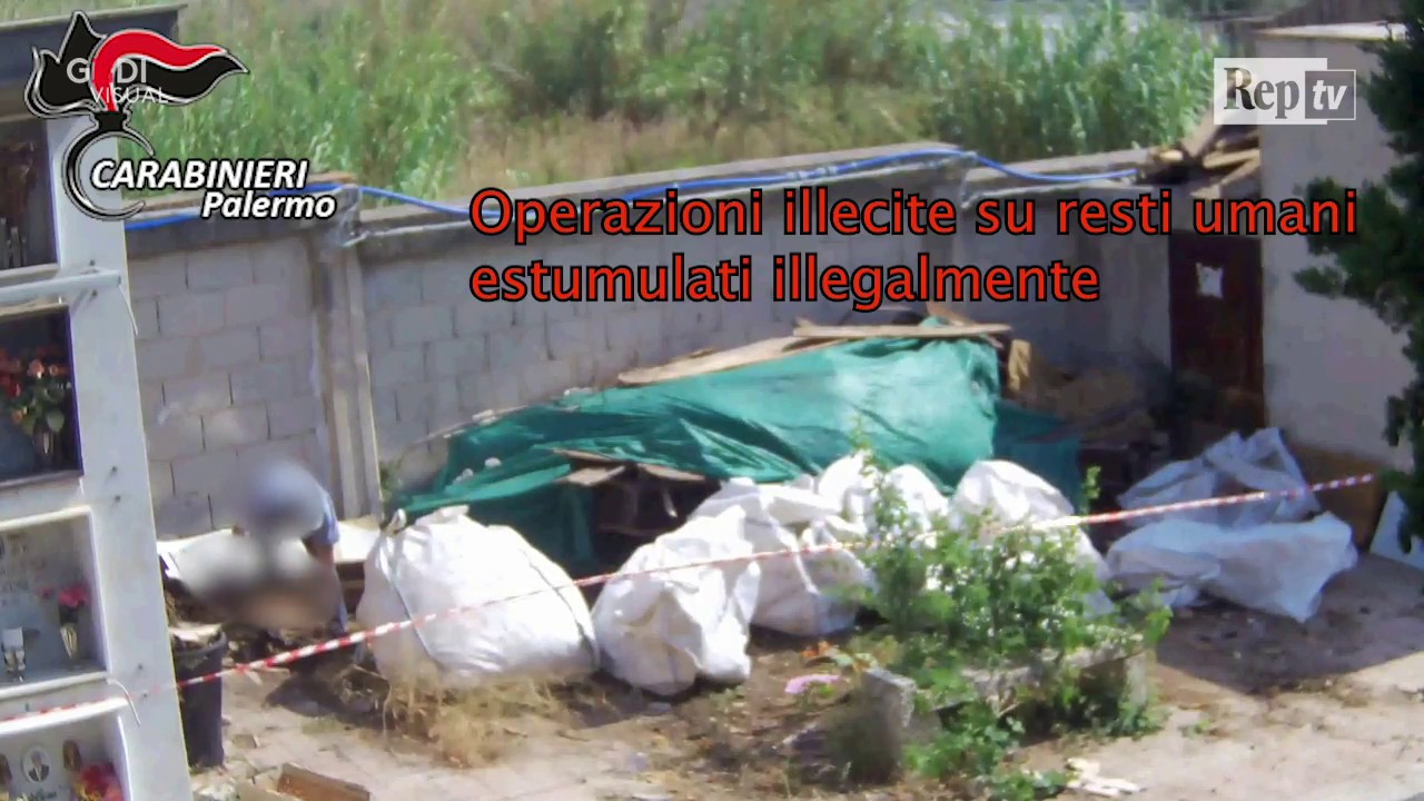 Bagheria: blitz al cimitero, salme tirate fuori dai loculi e buttate nelle fosse