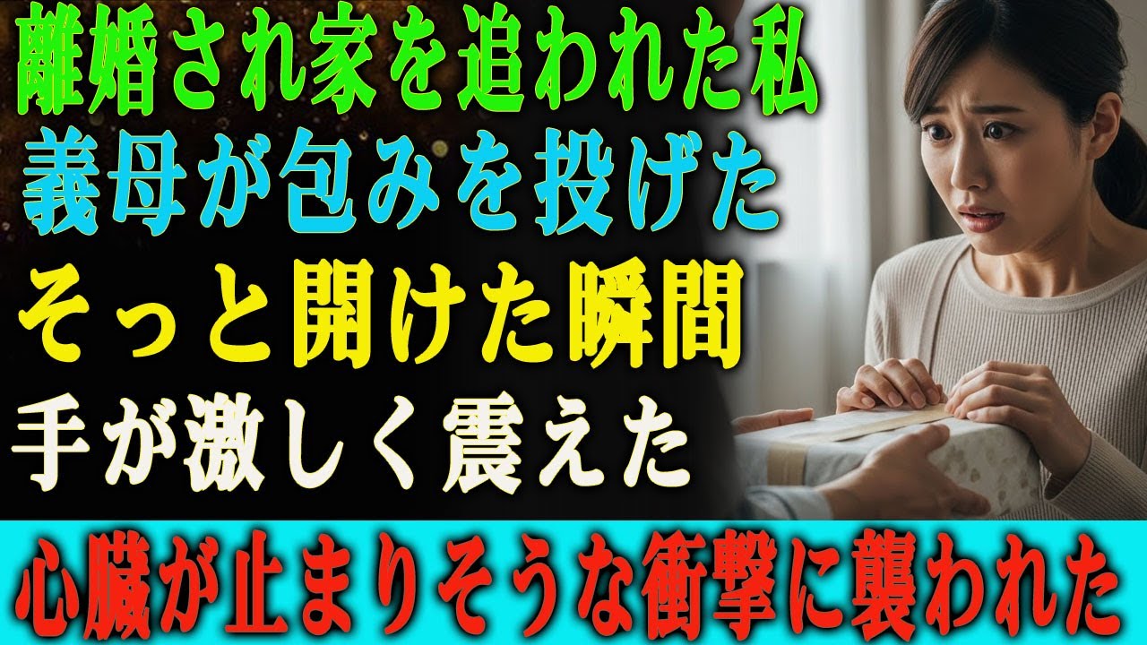 離婚され家から追い出される私に、 義母が投げつけた包み。 その包みを開けた瞬間、 私の手は震え、 心臓が止まりそうになった。
