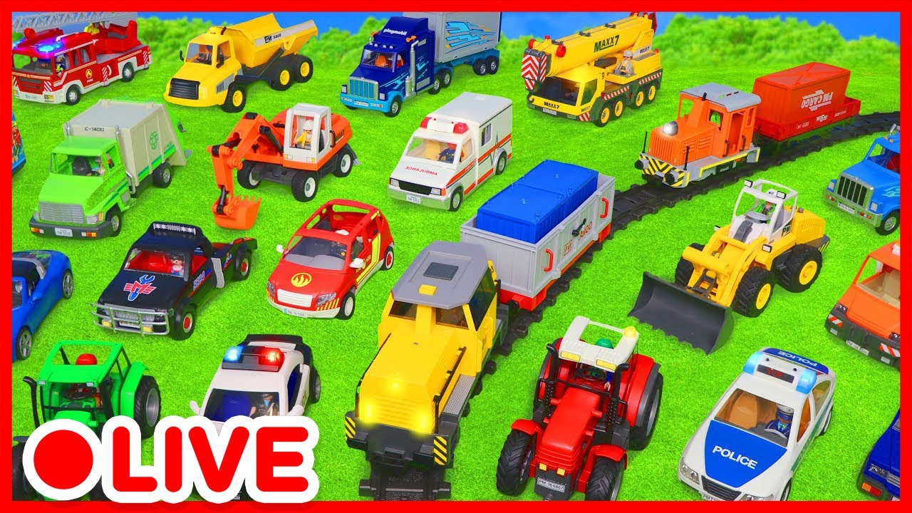 Juguete Camión de Bomberos, Policía, Carros & Juguetes de Construcción para Niños 🚒 | Kidibli