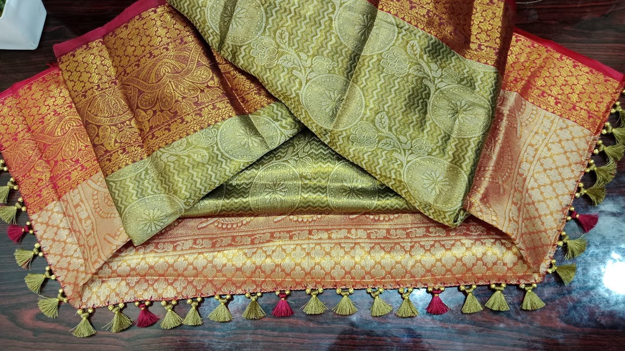  Easy Saree Kuchu Design with Beads / tassels   #@madhumathih6794 