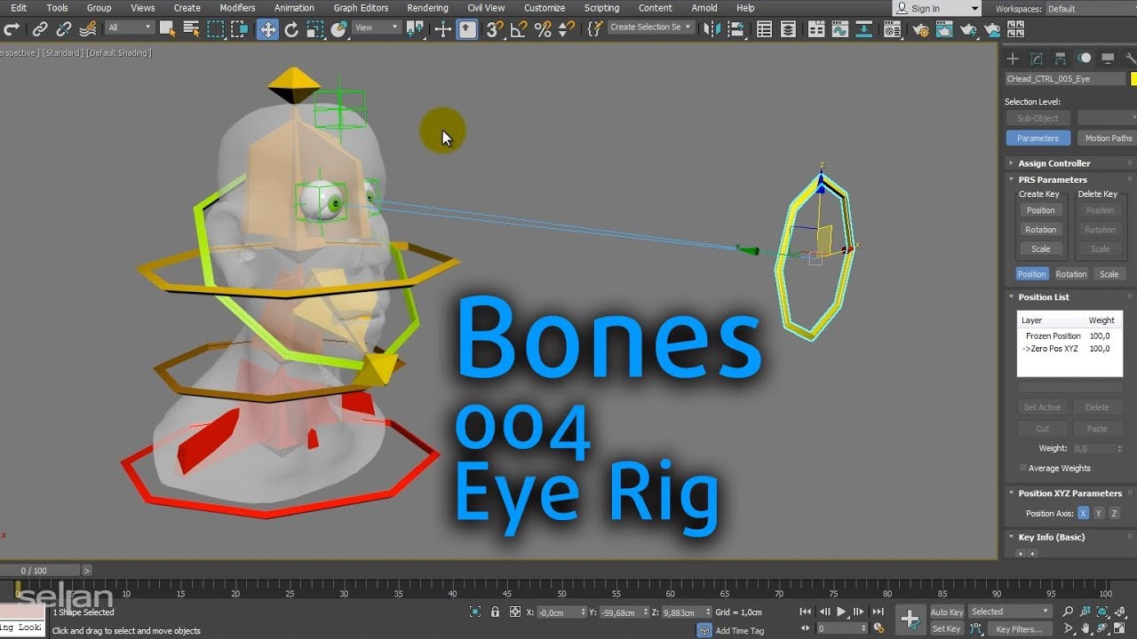 MS3D | 3dsmax | Bones | 004 | Eye Rig