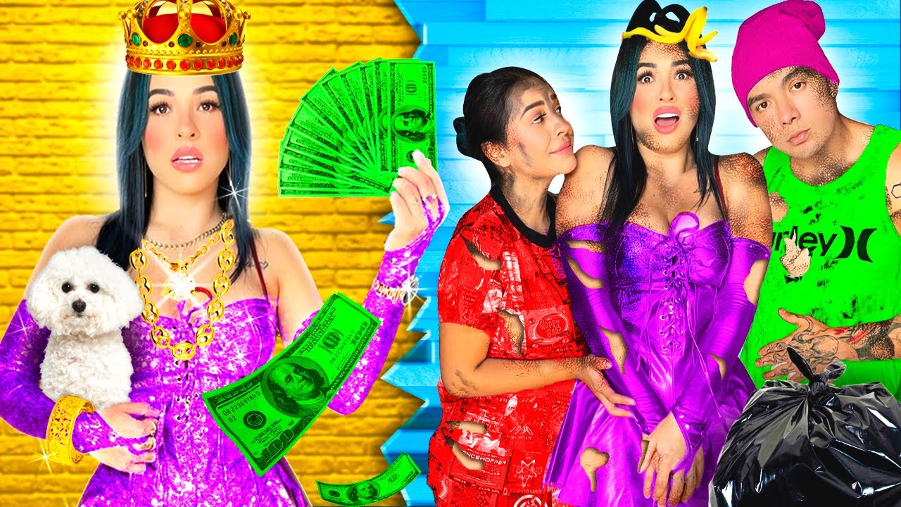 CHICA MILLONARIA ES ADOPTADA POR UNA FAMILIA POBRE 😨👨‍👩‍👧 | Karla Bustillos