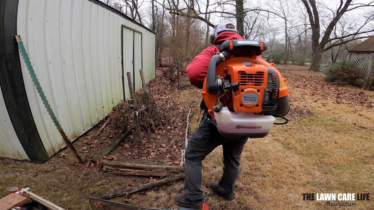Is the Husqvarna 580BTS Mark III Backpack Blower any good?  Loading Equipment & Cleaning Up Leaves!