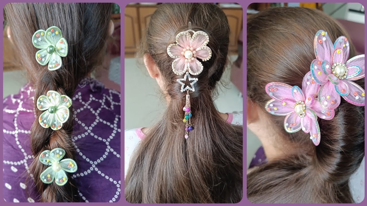 Hair accessories making at home 🌸