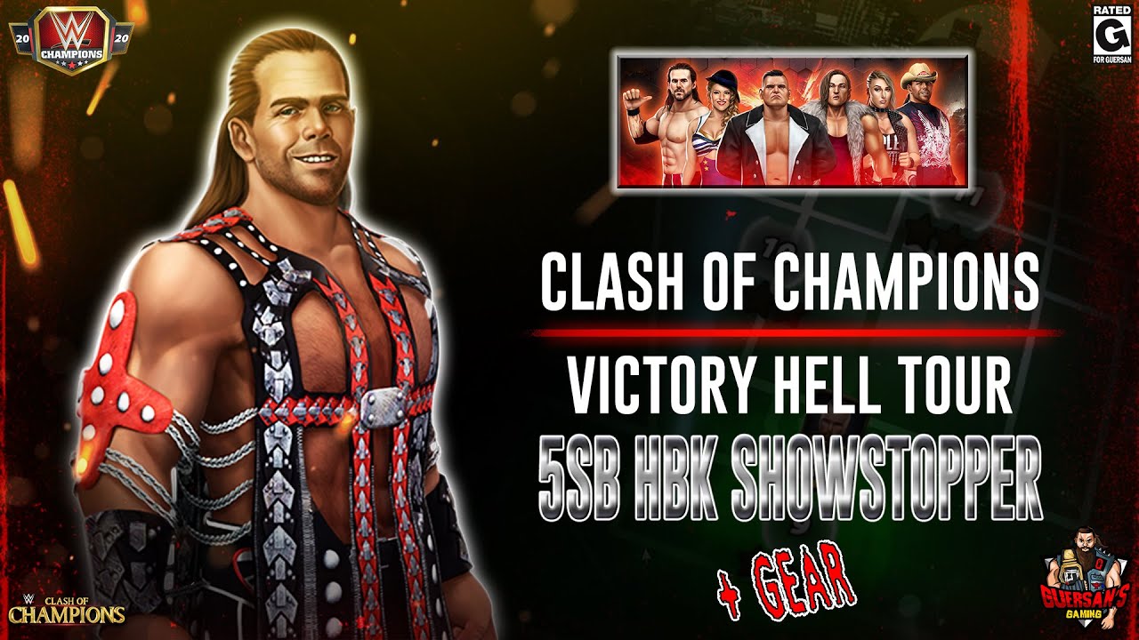 HBK Showstopper 5SB Clash of Champions Victory Hell Tour Gameplay / WWE Champions ⚔️