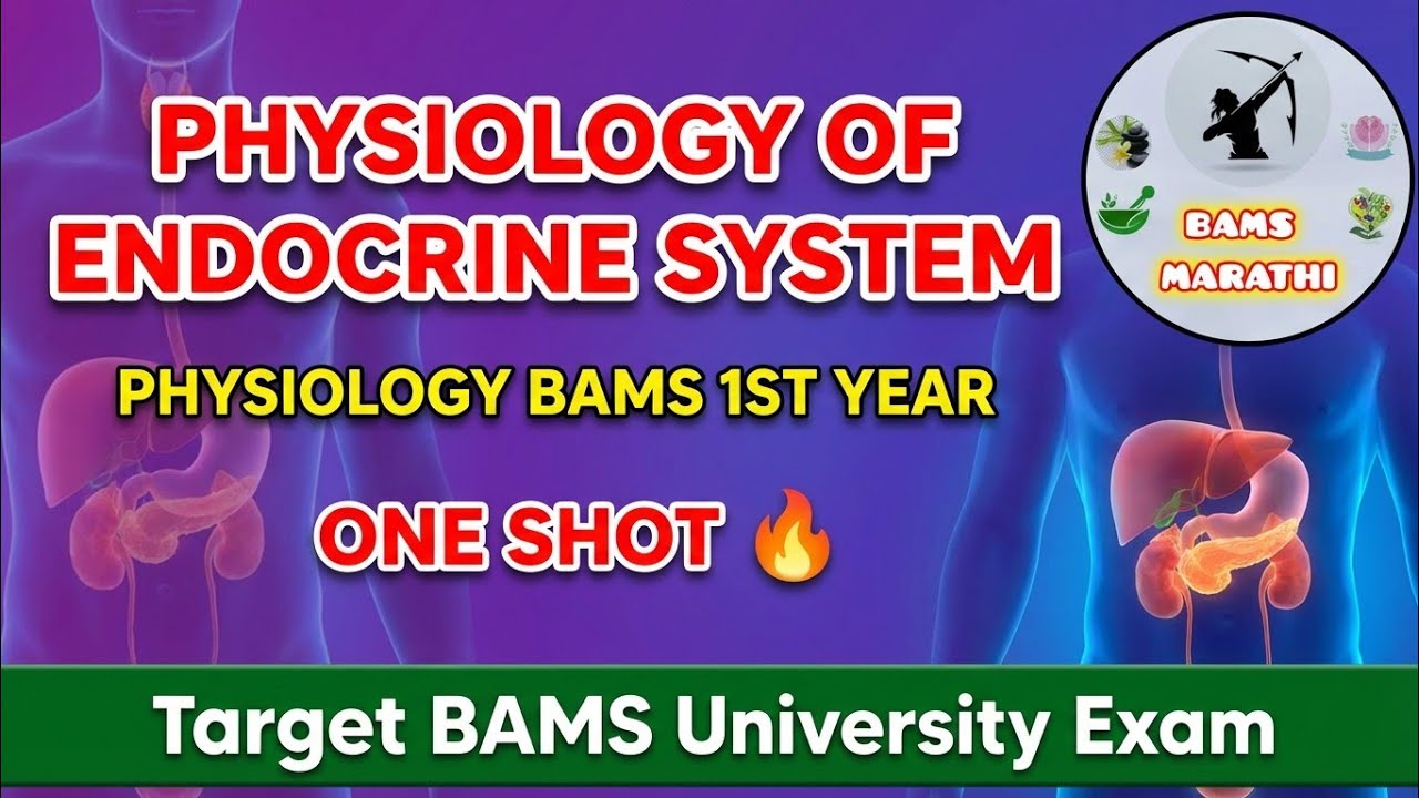 Physiology of endocrine system one shot 🔥 | Endocrine system oneshot ✅ | Physiology | Bams Marathi 😍