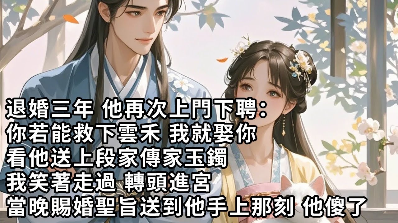 【一口氣看完】退婚三年 他再次上門下聘：你若能救下雲禾 我就娶你，看他送上段家傳家玉鐲，我笑著走過 轉頭進宮，當晚賜婚聖旨送到他手上那刻 他傻了