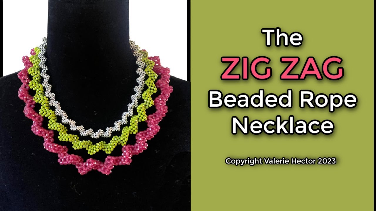 How to Bead a Zig Zag Rope Necklace in Cubic Right Angle Weave - CRAW - It's Easy!