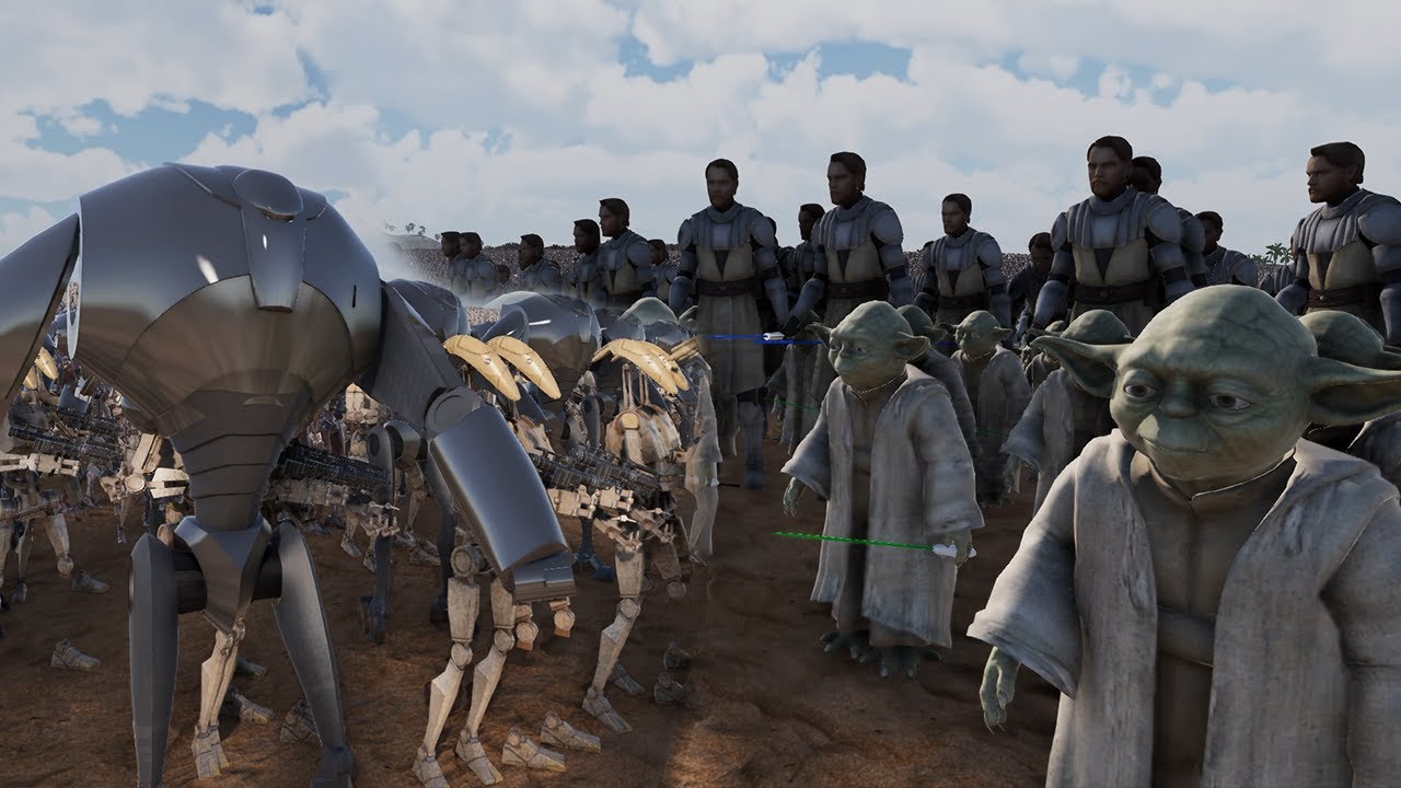 Jedi Knights & Clone Troopers vs Droids Army | Ultimate Epic Battle Simulator 2 | UEBS 2