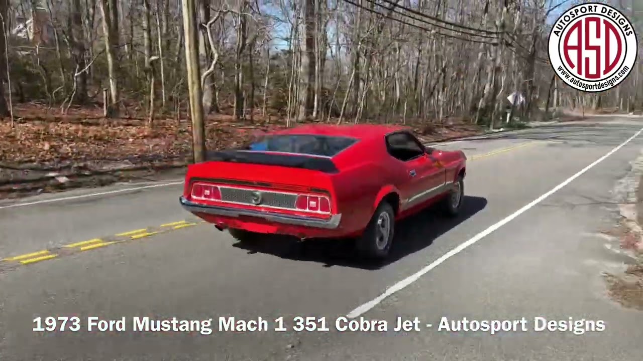 1973 Ford Mustang Mach 1 351 Cobra Jet — Видео дорожных испытаний Autosport Designs