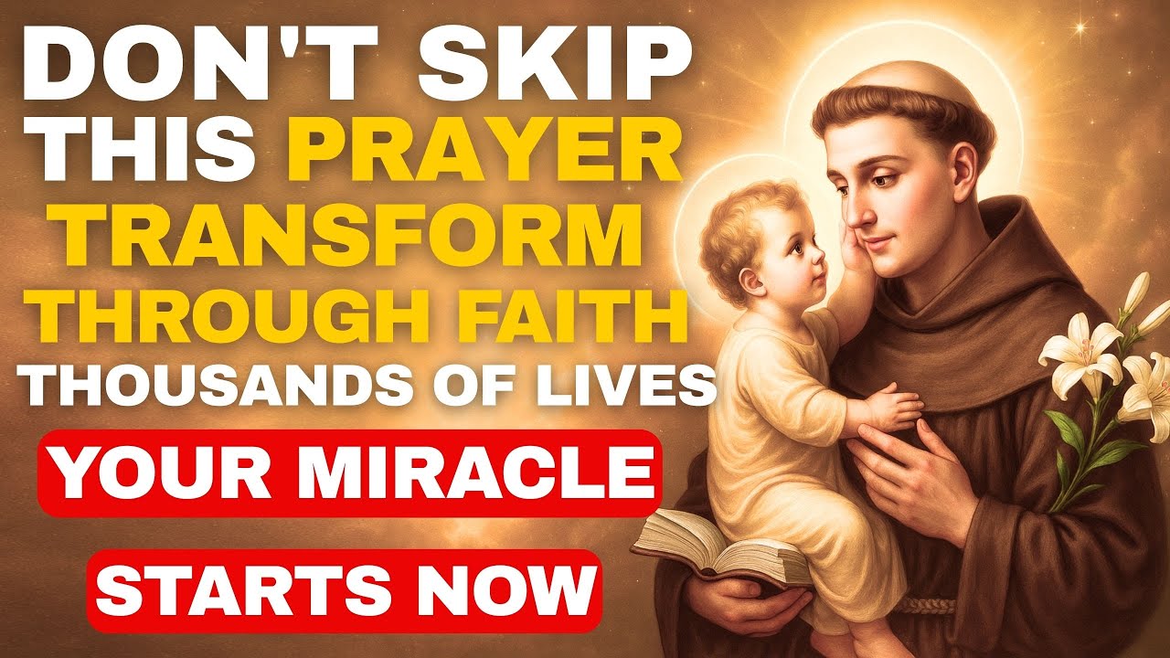 💖POWERFUL PRAYER TO SAINT ANTHONY TO RECEIVE AN URGENT BLESSING