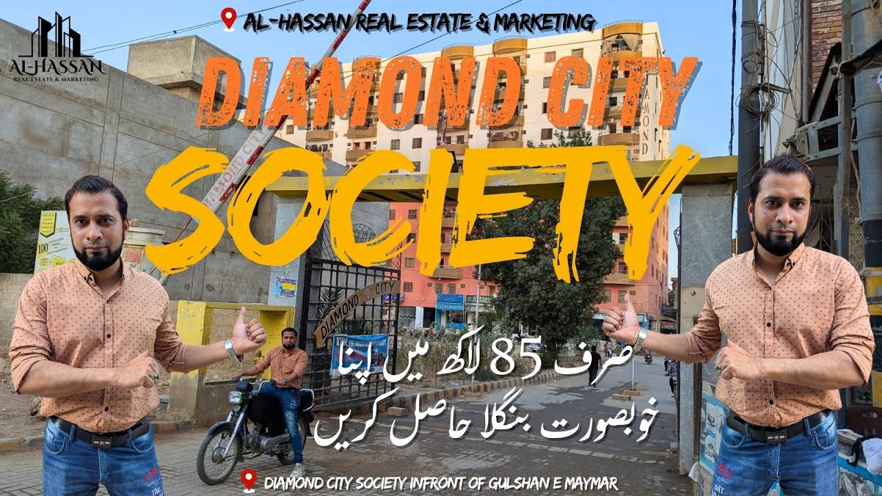 80 SQ Banglow For Sale in Diamond City near Gulshan e Maymar | Al Hassan Real Estate & Marketing