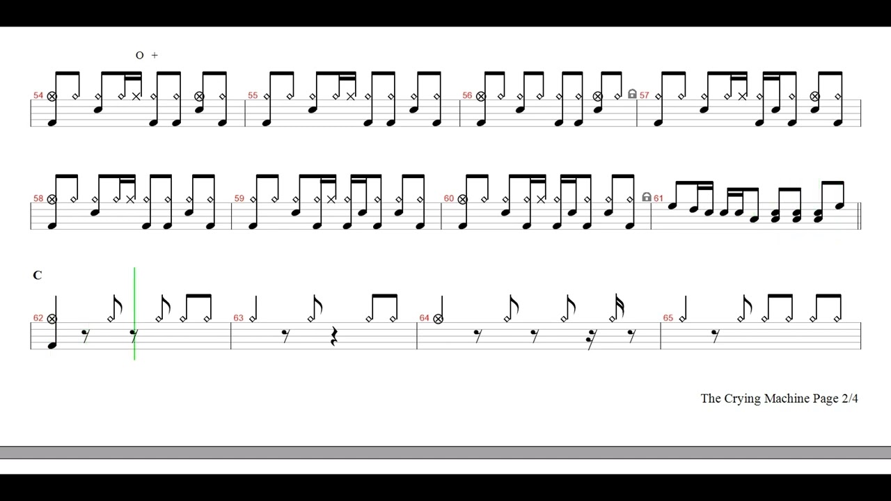 Steve Vai-The Crying Machine | Drum Score, Drum Sheet Music, 드럼악보