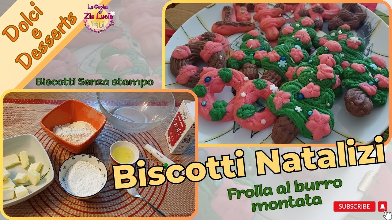 Biscotti natalizi con frolla montata - Facili e senza stampo