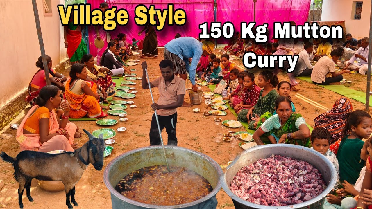 🍲 150 Kg Mutton Curry in Village wedding | Pure Desi Style Cooking 🍲