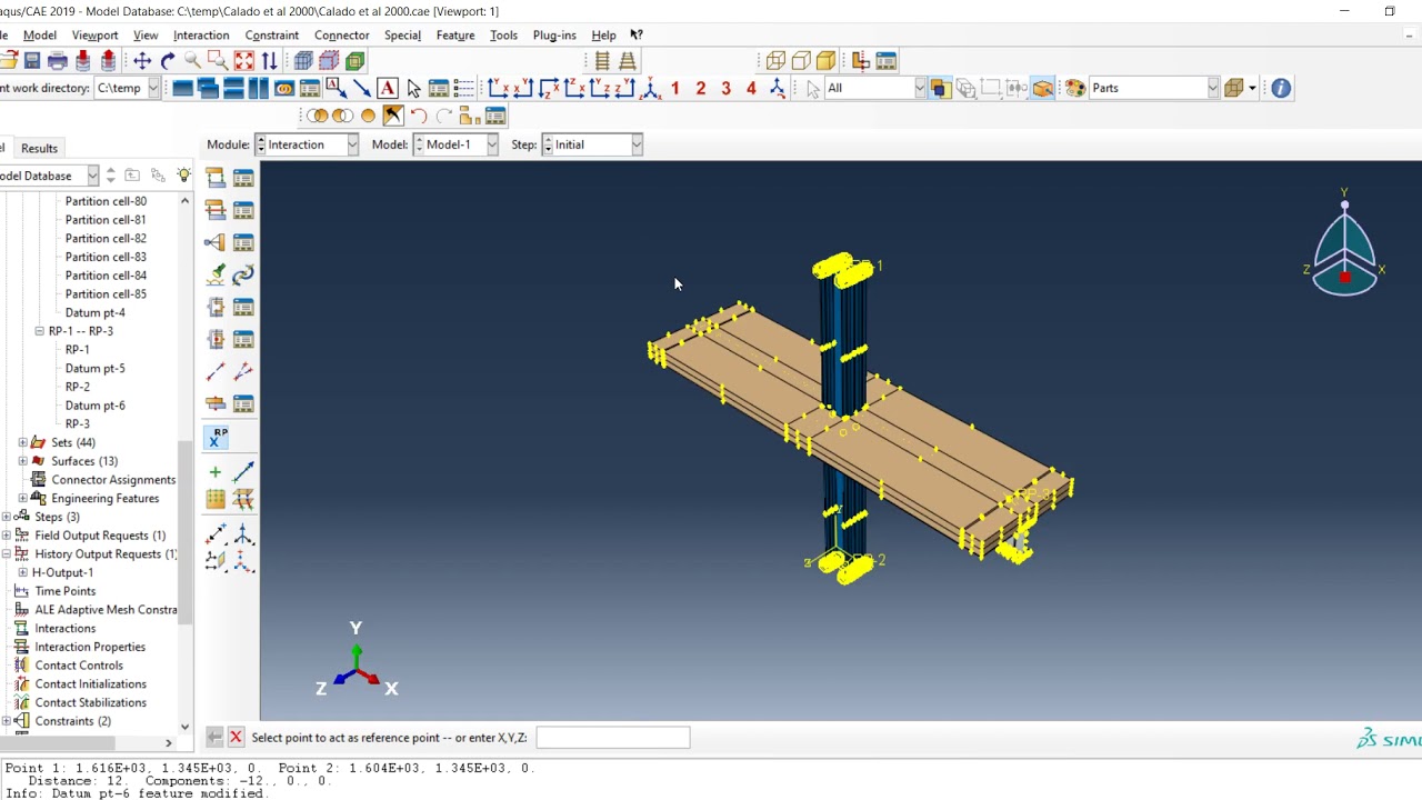 Abaqus - Composite Extended End-Plate subjected to Cyclic Loading -  Part 16