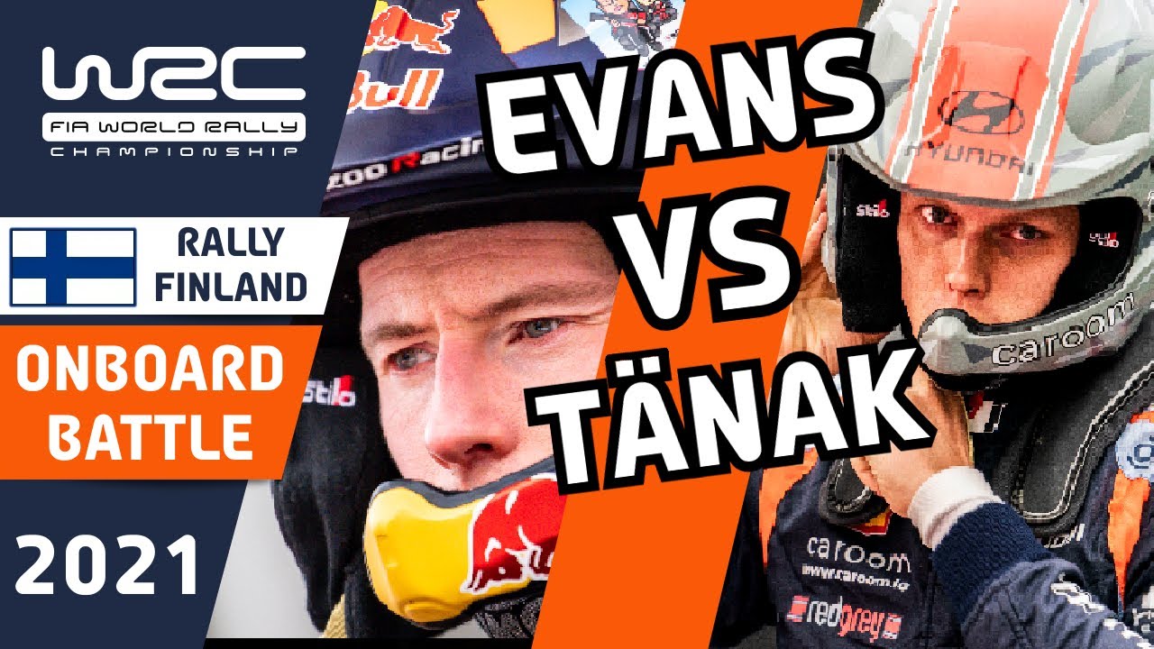 Elfyn Evans VERSUS Ott Tänak : Split Screen Rally Onboard : WRC Secto Rally Finland 2021