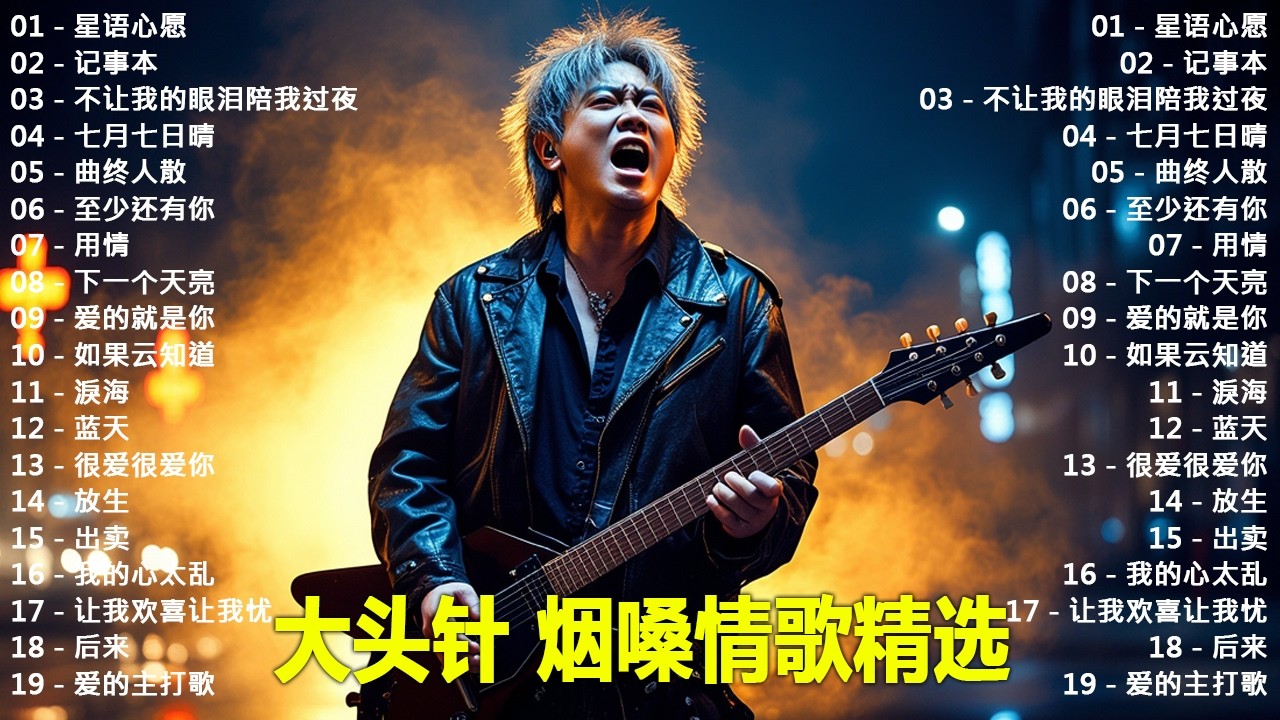 大頭針【大头针 · 烟嗓情歌精选】 💔 那些年听哭过的歌｜烟嗓情歌精选翻唱🔥#星语心愿#记事本#不让我的眼泪陪我过夜#七月七日晴#曲终人散#至少还有你#用情#下一个天亮