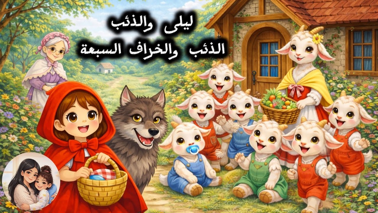 قصتان ممتعتان للأطفال  | ليلى والذئب + الذئب والخراف السبعة