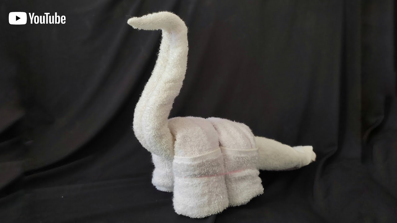 Towel animal - DINOSAUR | towel folding art